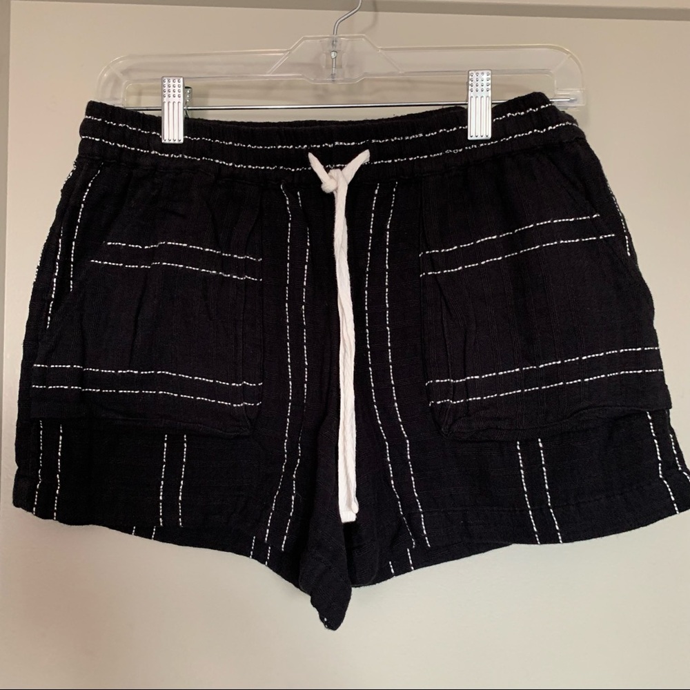 LOFT Black shorts with white stitching